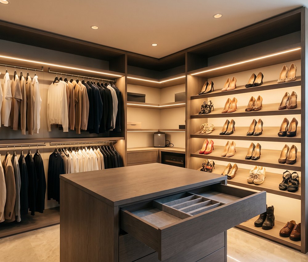 Master walk-in wardrobe, Jumeirah Park, Dubai